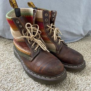 Dr Martens Pendleton Wool Boots Santa Fe Stripes